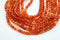 Red Orange Carnelian Gemstone Beads, 6mm, Round